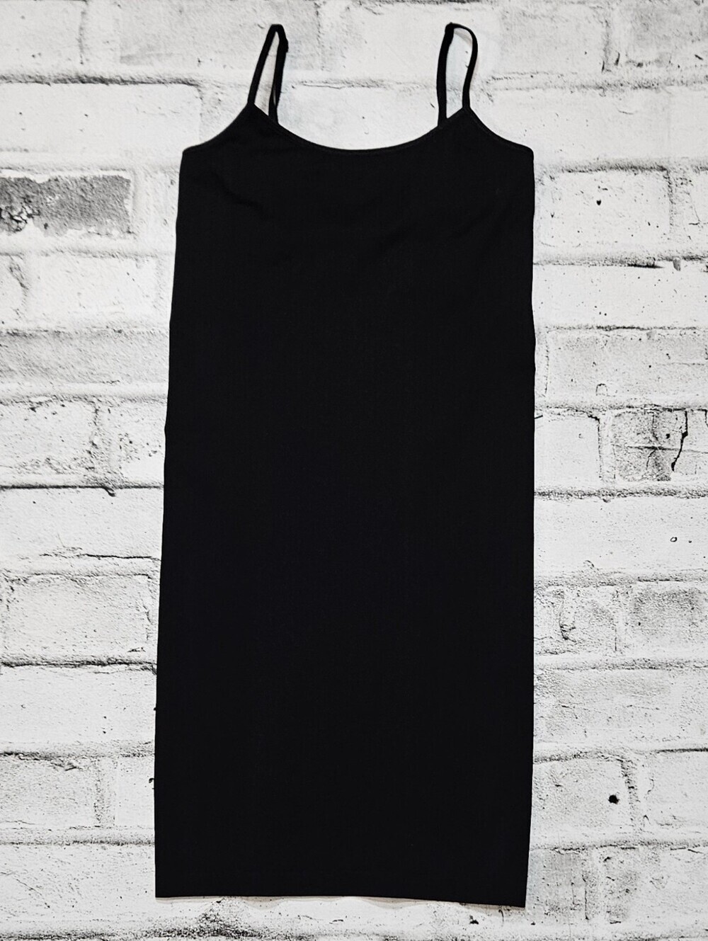 BCBGMAXAZRIA Black Stretch Bodycon Slip Dress Adjustable Straps Size M L